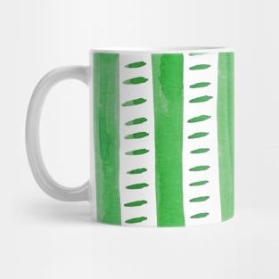 Watercolor lines - green Mug